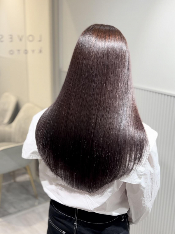 《京都で暖色カラーをするなら｜LOVEST KYOTO Riho》暖色カラーが得意な美容師が提案する艶髪ピンクラベンダー