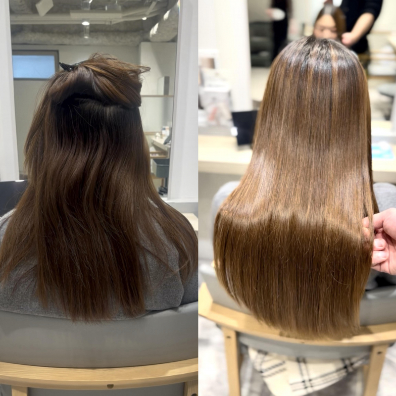 京都で縮毛矯正が上手い美容師をお探しの方へ  顔型に合わせた縮毛矯正で“似合うストレート”に