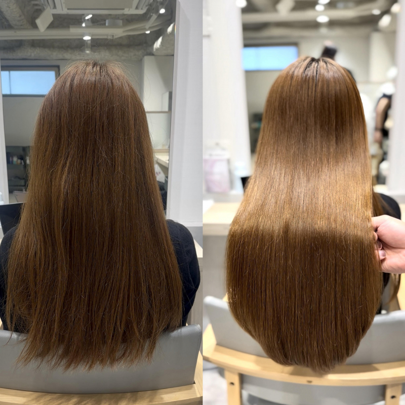 京都で縮毛矯正が上手い美容師をお探しの方へ  クセ毛を自然なストレートに変えるBefore→After