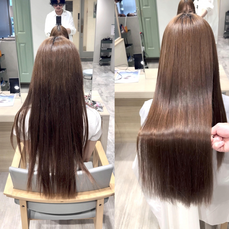 【京都で縮毛矯正をするなら】ダメージ毛でもここまで艶髪へ。美髪は「薬剤選定」で決まります。