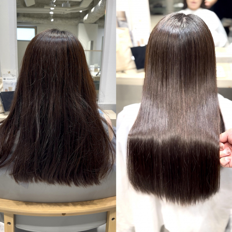京都・河原町で縮毛矯正をお探しの方へ｜ロングヘアを自然で柔らかな美髪に
